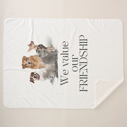 We waarderen je vriendschap sherpa deken (Voorkant (horizontaal))