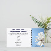 We waarderen onze VRIJWILLIGERS Lunch uitnodiginge (Staand voorkant)