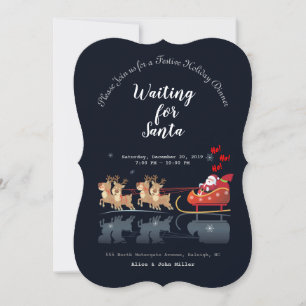 We wachten op Santa Ho! Ho! Ho! Winter Holiday Kaart