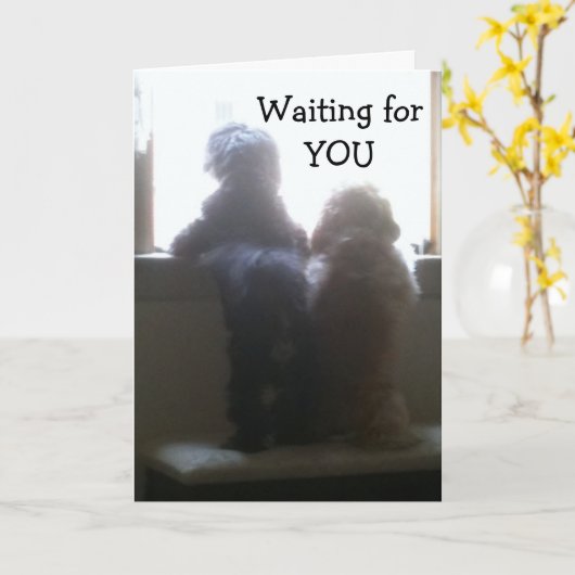 WE WACHTEN VOOR U - HAPPY 40th BIRTHDAY Kaart (Gele Bloem)