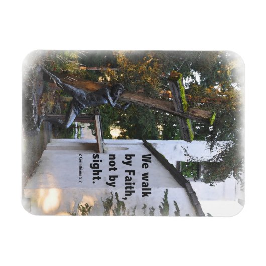 We Walk By Faith Not By Sight Magneet (Horizontaal)