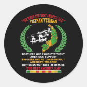 We waren het beste Amerika met Vietnam-veteranenbr Ronde Sticker (Voorkant)