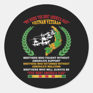 We waren het beste Amerika met Vietnam-veteranenbr Ronde Sticker