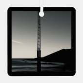 We waren hier ornament met metalen vierkant (Achterkant)