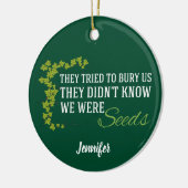 We waren Inspirerend citaat-monogrammen Keramisch Ornament (Links)