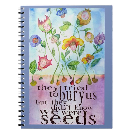 We waren Seeds Spiral Notebook Notitieboek (Voorkant)