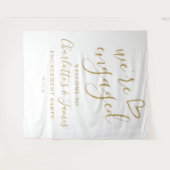 We waren verloofde verlovingsfeest foto achtergron wandkleed (Voorkant (horizontaal))