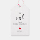 We wassen je een prettige kerst, handzeep-Labels Cadeaulabel (Voorkant)