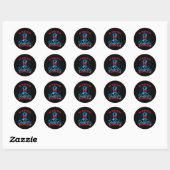 We Wear Blue For Diabetes Awareness Ronde Sticker (Vel)