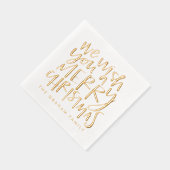 We wensen je een vrolijk kerstlied folie servetten (Rechts)