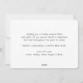 We wensen je een vrolijk kerstrood script 1 foto feestdagenkaart (Achterkant)