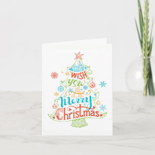 We wensen je een vrolijke Kerstboom Feestdagen Kaart
