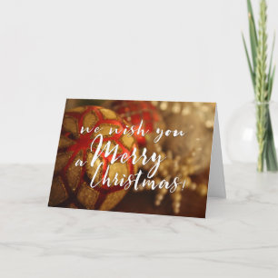 We wensen je een vrolijke kerstfoto typografie feestdagen kaart