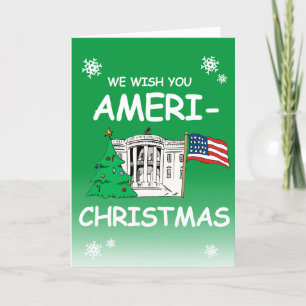 We wensen u een Ameri-Kerstmis van Biden Harris 20 Feestdagen Kaart