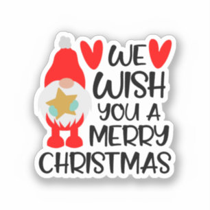 We wensen u een heel prettig kerstfeest sticker