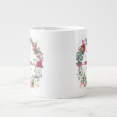 We wensen u een prettig kerstcadeaumonogram extra grote beker (Voorkant)