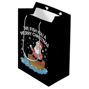 We Wensen U een Prettig Kerstfeest Visser Vissen  Medium Cadeauzakje