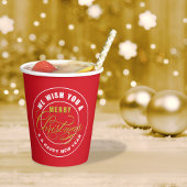 We wensen u een prettig kerstrood papieren bekers