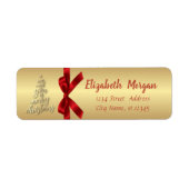 We wensen u een prettige kerst, Red Bow Etiket (Voorkant)