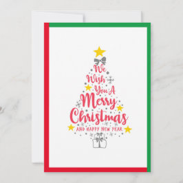 We wensen u een prettige kerstboomfeestdag. feestdagenkaart