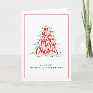 We wensen u een prettige kerstdag feestdagen kaart