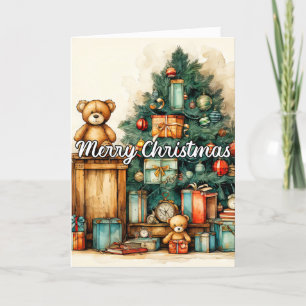We wensen u een prettige kerstdag feestdagen kaart