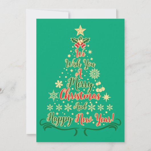 We wensen u een prettige kerstdag feestdagenkaart (Voorkant)