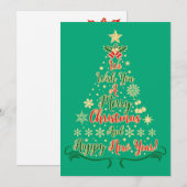 We wensen u een prettige kerstdag feestdagenkaart (Voorkant / Achterkant)