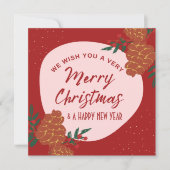 We wensen u een prettige kerstdag feestdagenkaart (Voorkant)