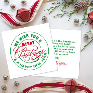 We wensen u een prettige kerstdag feestdagenkaart