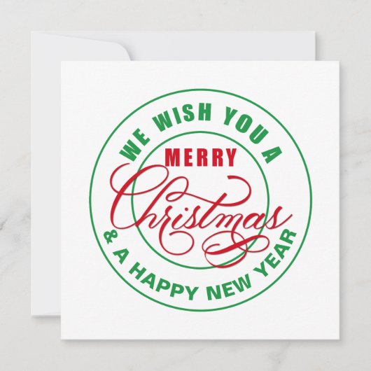 We wensen u een prettige kerstdag feestdagenkaart (Voorkant)