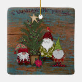 We wensen u een prettige kerstdag | Gnomen | Folkk Keramisch Ornament (Achterkant)