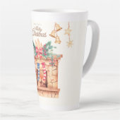 We wensen u een prettige kerstdag latte mok (Rechterhoek)