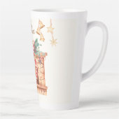 We wensen u een prettige kerstdag latte mok (Rechts)