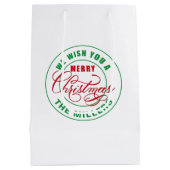 We wensen u een prettige kerstdag medium cadeauzakje (Achterkant)