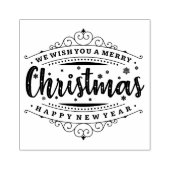 We wensen u een prettige kerstdag 	rubberstempel (Afrduk)