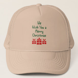 We wensen u een prettige kerstdag trucker pet