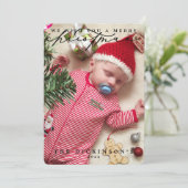 We wensen u een prettige kerstfeestdag. feestdagenkaart (Staand voorkant)