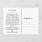 We wensen u een prettige kerstfoto. briefkaart (Achterkant)