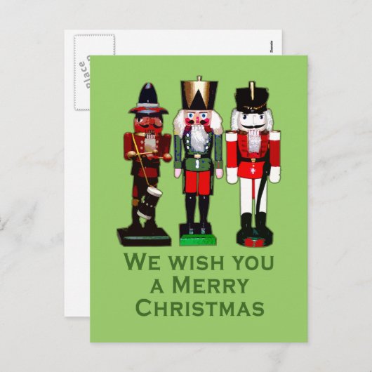 We wensen u een prettige kerstkrakers. feestdagenkaart (Voorkant / Achterkant)