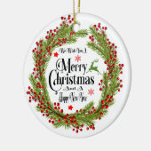 We wensen u een prettige kerstronde-versiering keramisch ornament (Links)