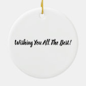 We wensen u een prettige kerstronde-versiering keramisch ornament (Achterkant)