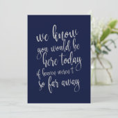 We weten dat je hier zou zijn betaalbaar trouwteke kaart (Staand voorkant)