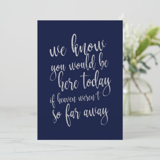 We weten dat je hier zou zijn betaalbaar trouwteke kaart (Staand voorkant)