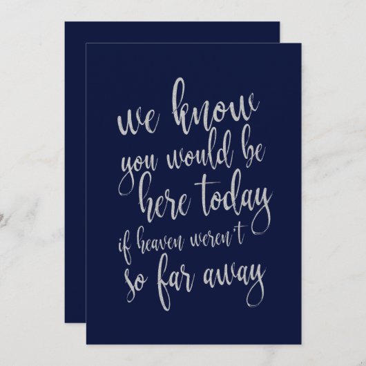 We weten dat je hier zou zijn betaalbaar trouwteke kaart (Voorkant / Achterkant)