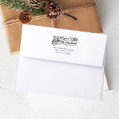 We weven u een vrolijk kerst  adres 	rubberstempel