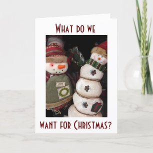 WE WILLEN DAT JE EEN WONDERFUL CHRISTMAS HEBT FEESTDAGEN KAART