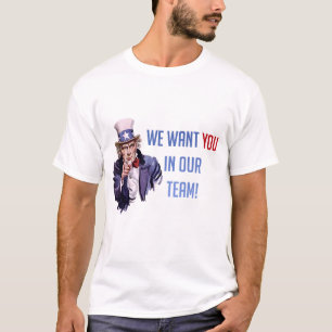 We willen dat je team oom Sam uitkomt. T-shirt