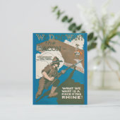 We willen de bacterie niet briefkaart (Staand voorkant)