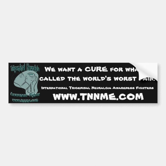 We willen een CURE bumper sticker. Bumpersticker (Voorkant)